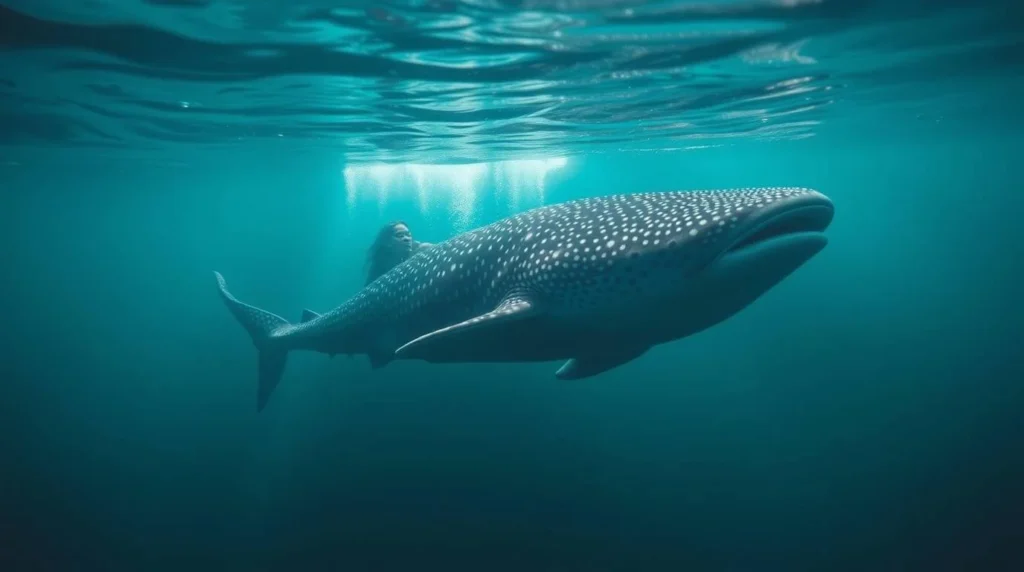 Swimming with whale shark in Isla Holbox