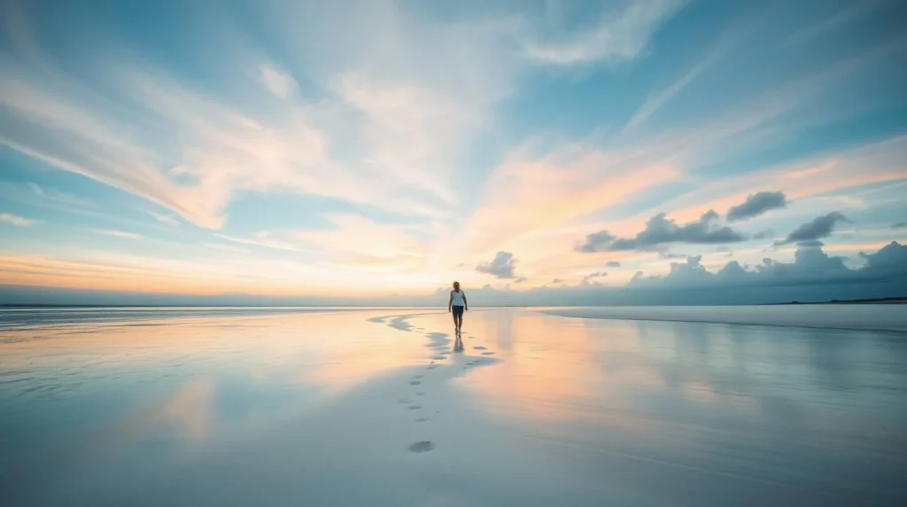 Walking on isla Holbox beach