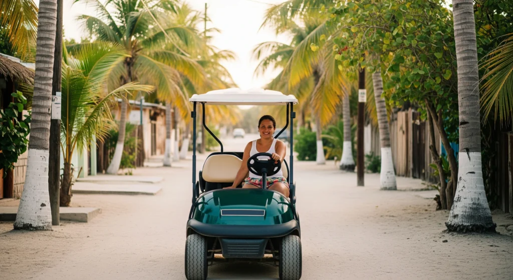 Golf cart rental Holbox Island